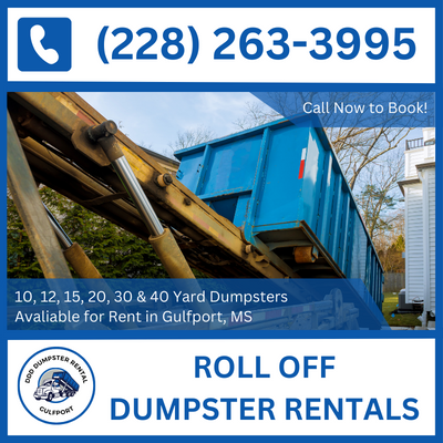 Easy Access Roll Off Dumpster Rental in Gulfport, MS - Harrison County Solutions - DDD Dumpster Rental Gulfport